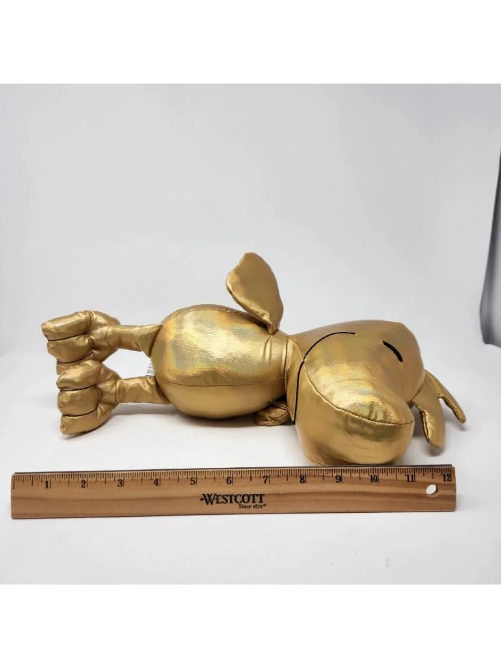 Kohl's Cares Peanuts 75th Anniversary Woodstock Plush Metallic Gold Fabric